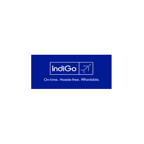 IndiGo One-time. Hassle-Free. Affordable Logo